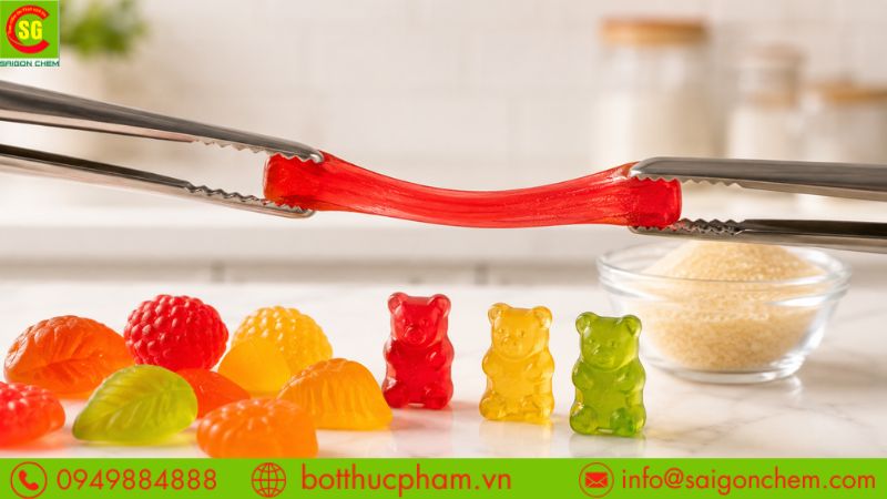 gelatin làm kẹo dẻo